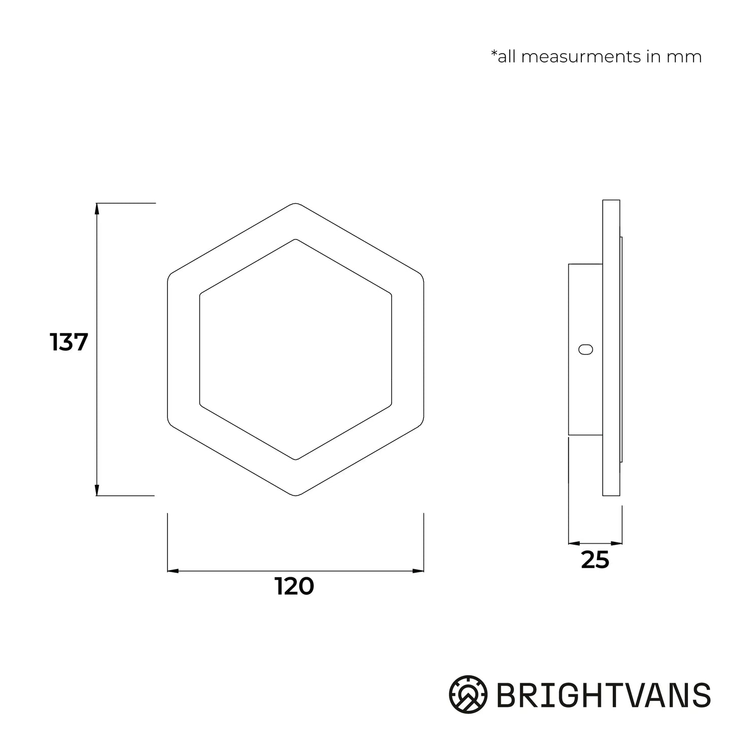 Nevis Flush Light Small
